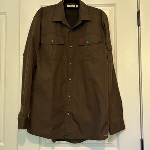 Fjallraven Singi Trekking Shirt Long Sleeve Mens olive green